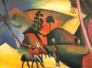 August Macke, Indianer auf Pferden